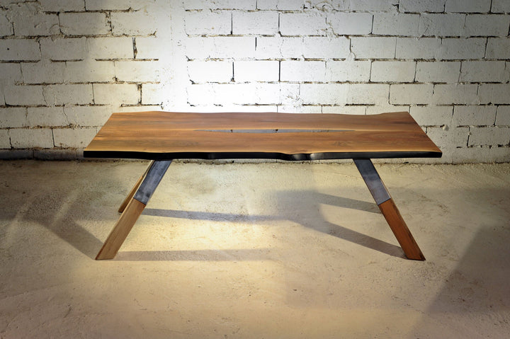 Wood - Metal Dining Table