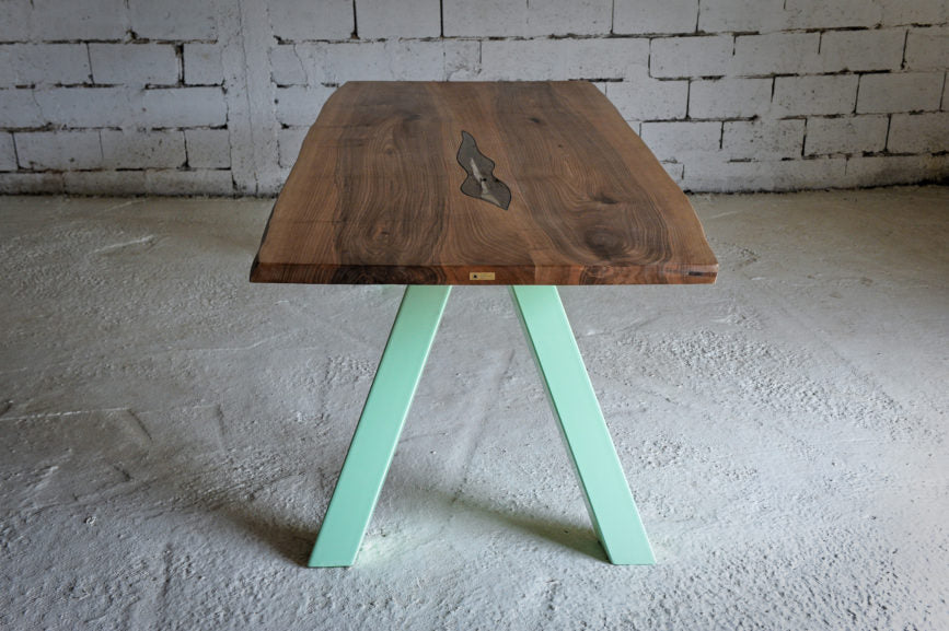 Wood - Metal Dining Table
